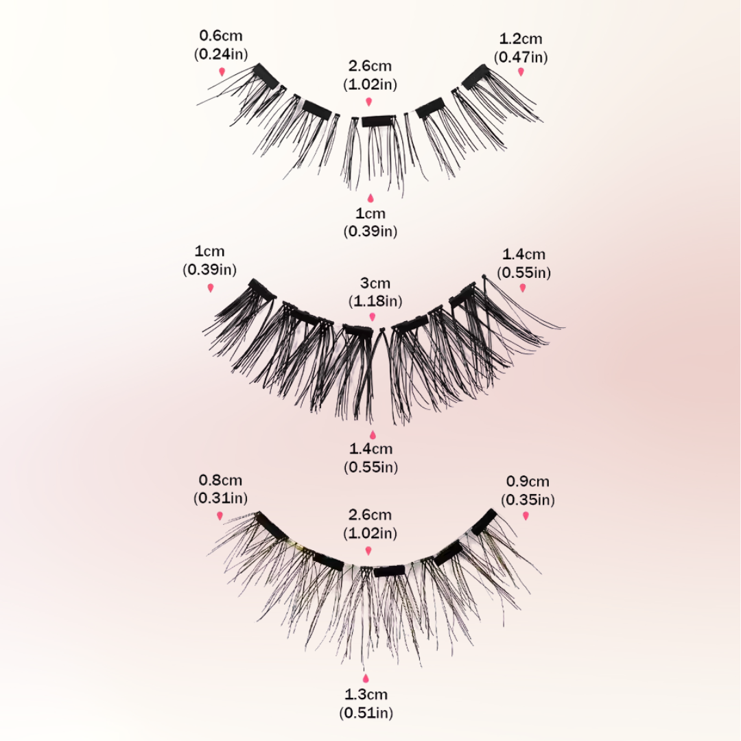 3-Pair Magnetic Lash Set with Mirror Case
