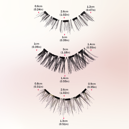 3-Pair Magnetic Lash Set with Mirror Case