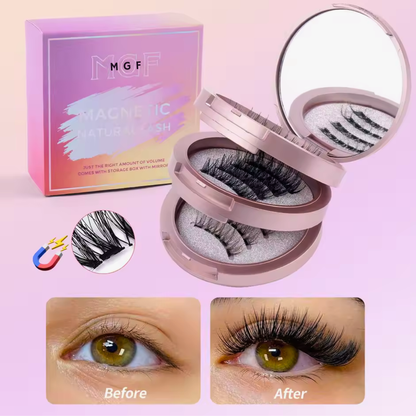 3-Pair Magnetic Lash Set with Mirror Case