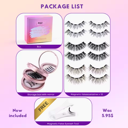 3-Pair Magnetic Lash Set with Mirror Case