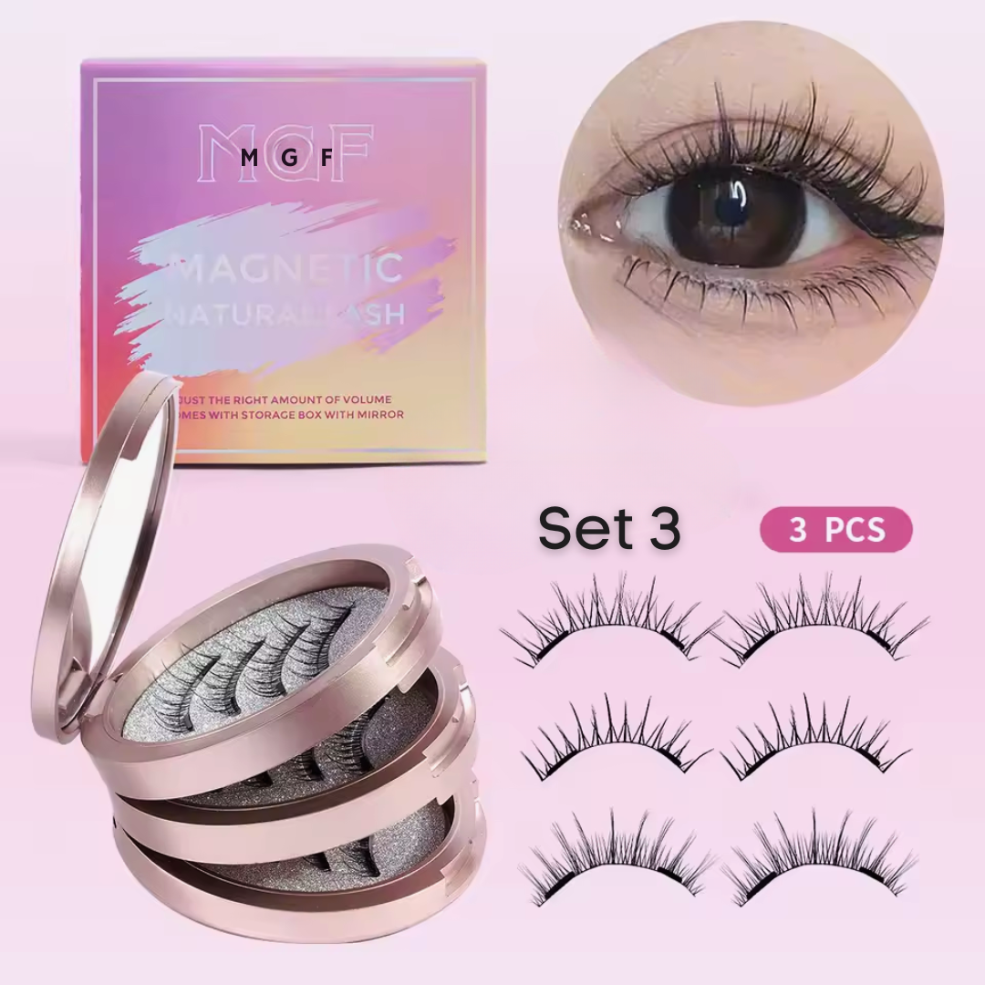 3-Pair Magnetic Lash Set with Mirror Case